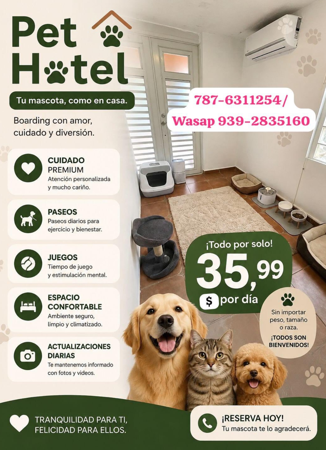 Pet Hotel HADICIACCIO — Hospedaje para mascotas en San Juan